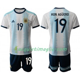 Divisa di Calcio Argentina Sergio Agüero 19 Bambino Prima Copa América 2019